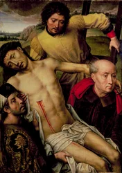 Descente de Croix, panneau gauche du Diptyque de la Déposition, c.1492-94
